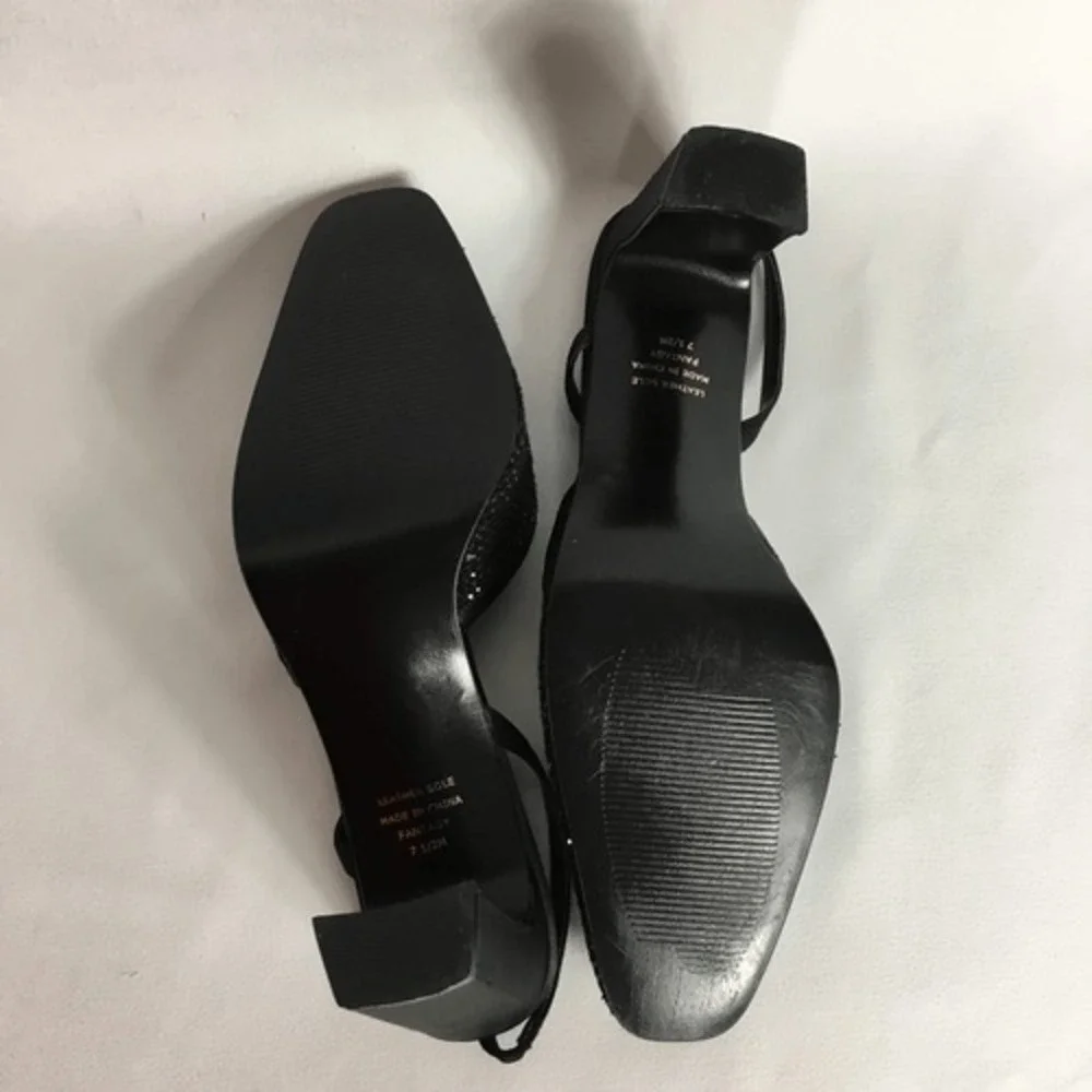 Karen‎ Scott Black Square heel shoe Size 7.5 Sling Back